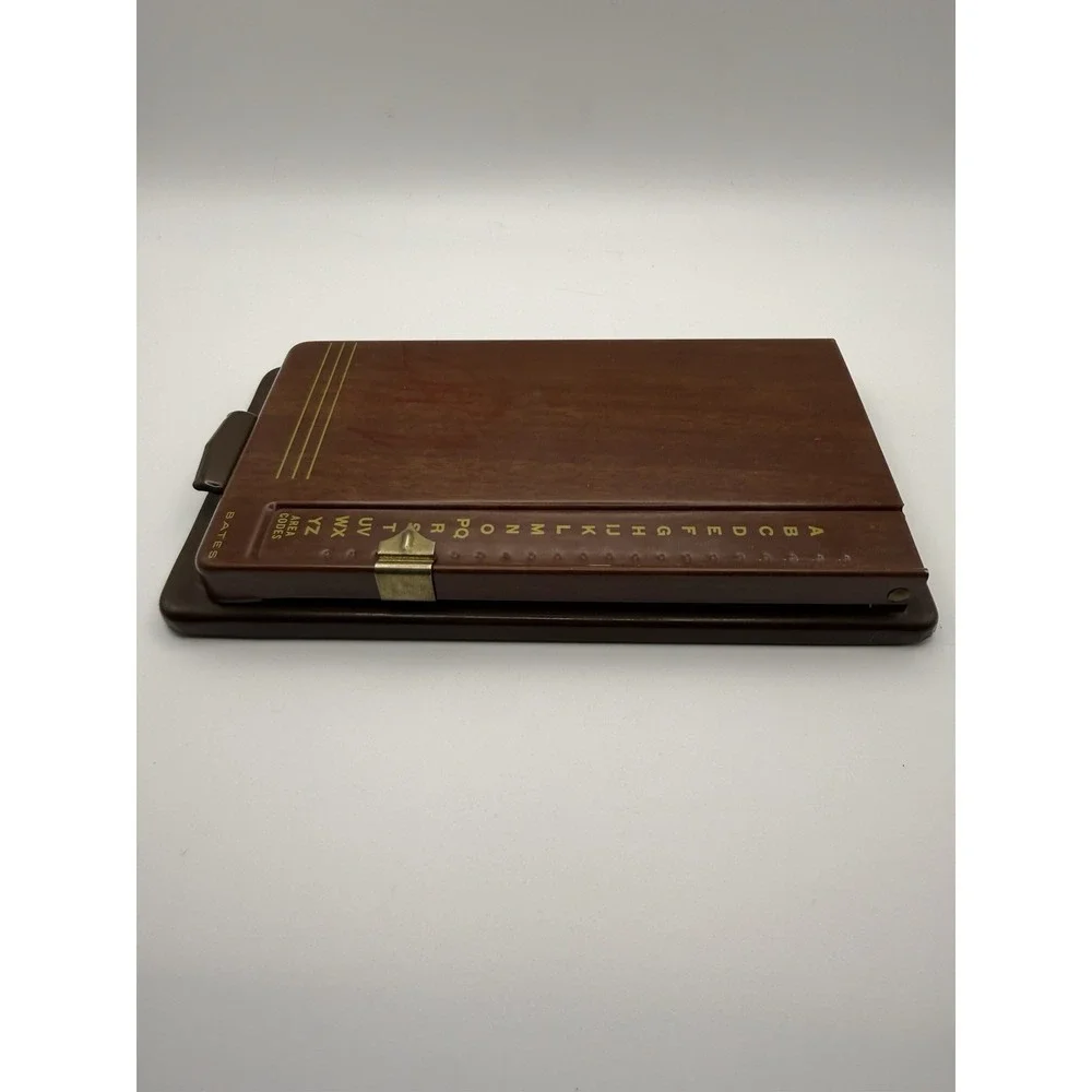Vtg Bates List Finder Secretary Model G Metal Address Book 1960's. Sheets unused